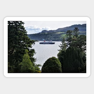 Caledonian Isles arriving in Brodick. Isle of Arran, Scotland Sticker